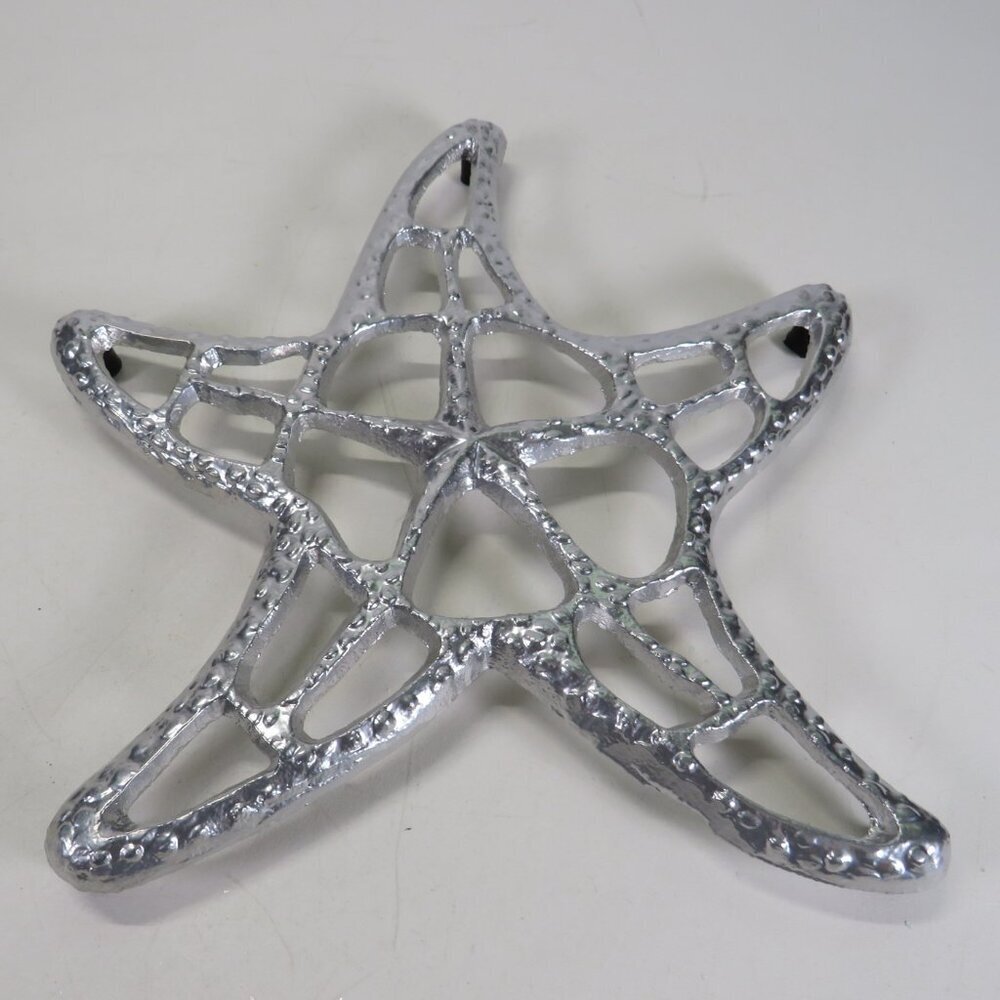 Starfish Metal Trivet 7 3/4" wide Coastal, rubber feet in tact